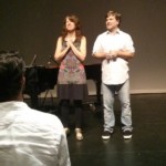 Taking bows after the performance